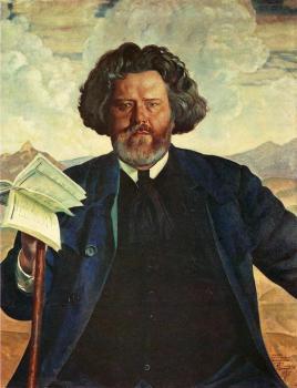 鮑裡斯 尅斯托依列夫 Portrait of the Poet M. Voloshin 鮑裡斯 尅斯托依列夫 Portrait of the Poet M. Voloshin